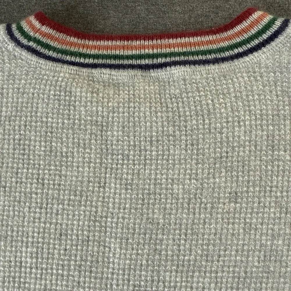 Madewell Rainbow Trim Cashmere Sweater Size XS